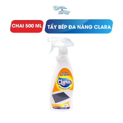 Tẩy dầu mỡ nhà bếp đa năng Clara hương gừng quế chai 500ml