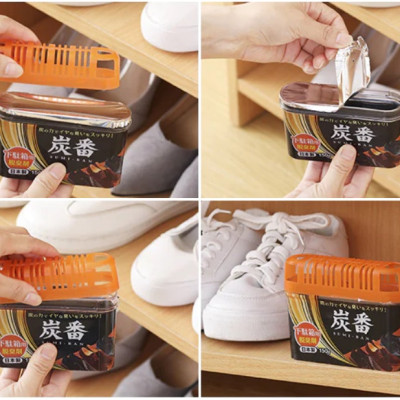 Hộp khử mùi tủ giày tủ quần áo than hoạt tính Kokubo 150g
